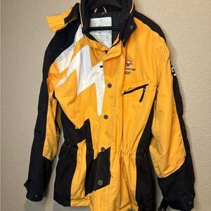2002 US Olympic official staff Yellow and Black Performance Jacket